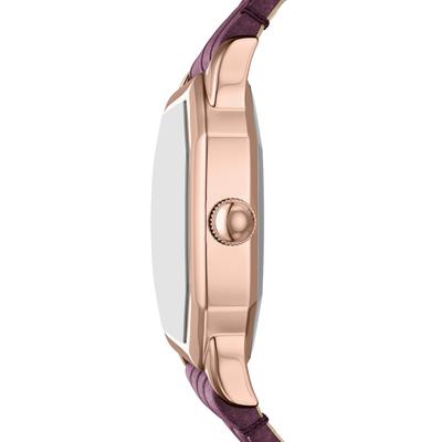 Quarzuhr FOSSIL "HARLOW", weinrot, rosegoldfarben, Armbanduhren, Damen, Armbanduhr, Damenuhr, Lederarmband, analog Image