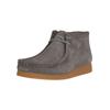 Mokassin CLARKS "WallabeeEVO", Herren, Gr. 42,5, grau, casual, Schuhe, mit authentischer Kieselkrepp-Sohle