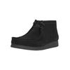 Mokassin CLARKS "Wallabee", Herren, Gr. 42,5, schwarz, casual, Schuhe, mit stilvoller Naturkrepp-Sohle