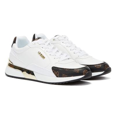 GUESS Moxea Womens Weiß / Braun / Ochra Trainer Image