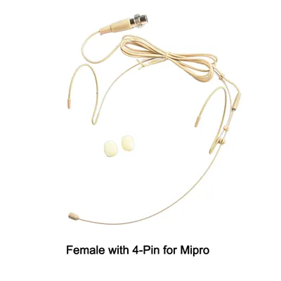Brand New Double Earhook Headset Mic Headworn Microphone 3.5mm 3 Pin 4 Pin Connector For Shure Microphone Firmly Wear Microphone