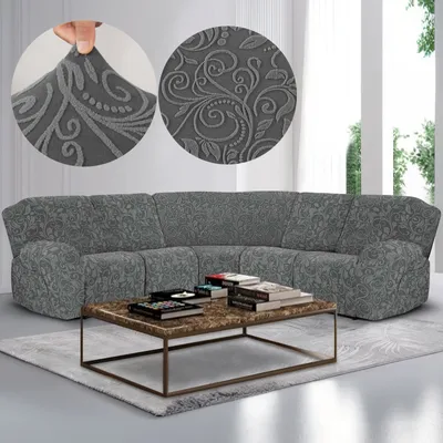 5 Seater Sofa Covers Latest Style Jacquard Recliner Chair Covers Thick Reclining Couch Covers Stretch Sectional Sofa Slipcovers