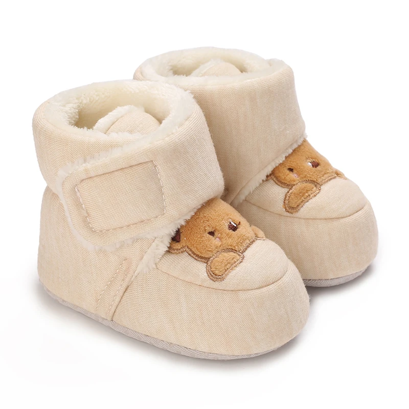 Niedliche Cartoon-bequeme Stiefel, geeignet für Babys, weich und warm mit Wollstiefeln, geeignet für Spaziergänge im Innenbereich, Herbst Image