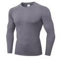 Per uomo Maglia a compressione Strato di base per l'allenamento T-shirt Fitness Manica Lunga Top Athleisure Autunno Tinta unita Asciugatura Rapida Palestra Pallacanestro Atletico abbigliamento