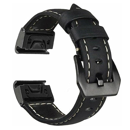 Uhrenarmband für Garmin Fenix 8 43mm 47mm 51mm 7X 7S 7 Pro Approach S70 Epix Pro 42mm Instinct 2X Tactix Forerunner 955 255 Enduro Marq Descent Quatix 20mm 22mm 26mm PU - Leder Ersatz Gurt 20mm 22mm Image