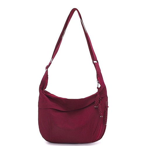 Damenmode, einfarbig, Nylon, Umhängetasche, Hobo-Tasche, wasserdicht, leicht, lässig, Umhängetasche, stilvoll, hochwertig, langlebig, trendige Handtasche für den Alltag