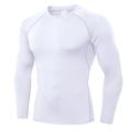 Per uomo Maglia a compressione Strato di base per l'allenamento T-shirt Fitness Manica Lunga Top Athleisure Autunno Tinta unita Asciugatura Rapida Palestra Pallacanestro Atletico abbigliamento