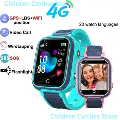 Lt21 4g smart watch kinder gps wifi video anruf sos ip67 wasserdicht kind smartwatch kamera monitor tracker standort telefon uhr