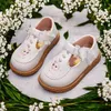 Disney Mädchen Lederschuhe Lolita Prinzessin Elsa Schuhe Weiche Sohle Schuhe Frühling Kinder Herbst Mädchen Weiße Schuhe Größe 23-35