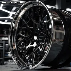 LSGZL Custom Luxury Chrome Forged Car Alloy Wheel Rims 5x120 5x114.3 5x112 15 18 19 Inch Wheel