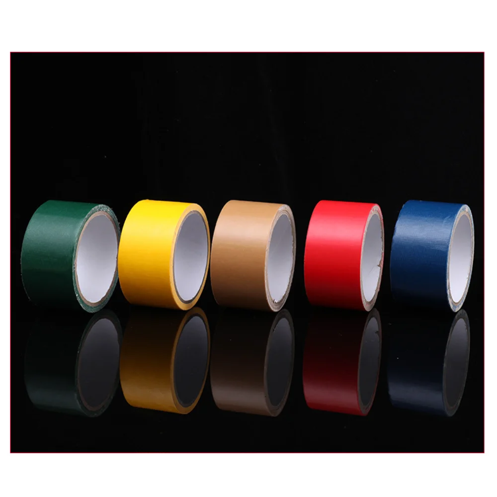 50 mm wasserfestes, klebriges, selbstklebendes Stoff-Klebeband, Bastelreparatur, Rot, Schwarz, Blau, Braun, Grün, Gelb, Weiß, Silbrig, 8 Farben, 10 m