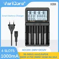 Caricabatterie multifunzione LCD VariCore VCR4 compatibile per batteria Ni-MH agli ioni di litio da 3,7 V 3,2 V 18650 21700 26650 AA AAA Capacità TEST