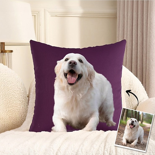 1 Stück Polyester Kissenbezug, Cartoon Klassisch Quadrat Reißverschluß Polyester Traditionell Klassisch Image