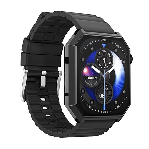 HC11 Smartwatch 1.95 Zoll Smartwatch Fitnessuhr Bluetooth Schrittzähler Anruferinnerung Aktivitäts-Tracker Kompatibel mit Android iOS Damen Herren Langer Standby Wasserdicht Mediensteuerung IP68 22mm Image
