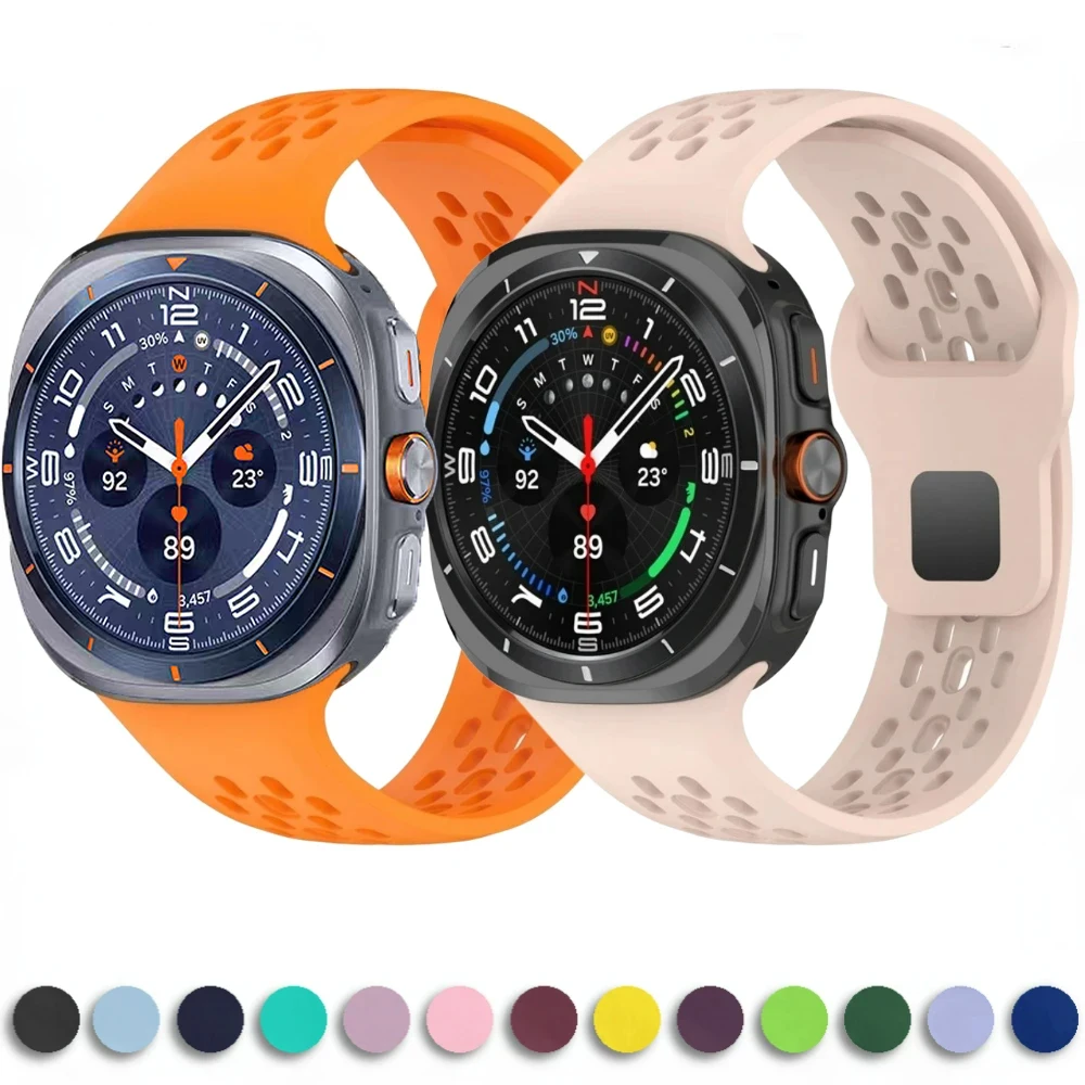 Sport-Silikonarmband für Samsung Galaxy Watch Ultra 47 mm, atmungsaktives, austauschbares Armband für Galaxy Watch Ultra 2025 47 mm Image