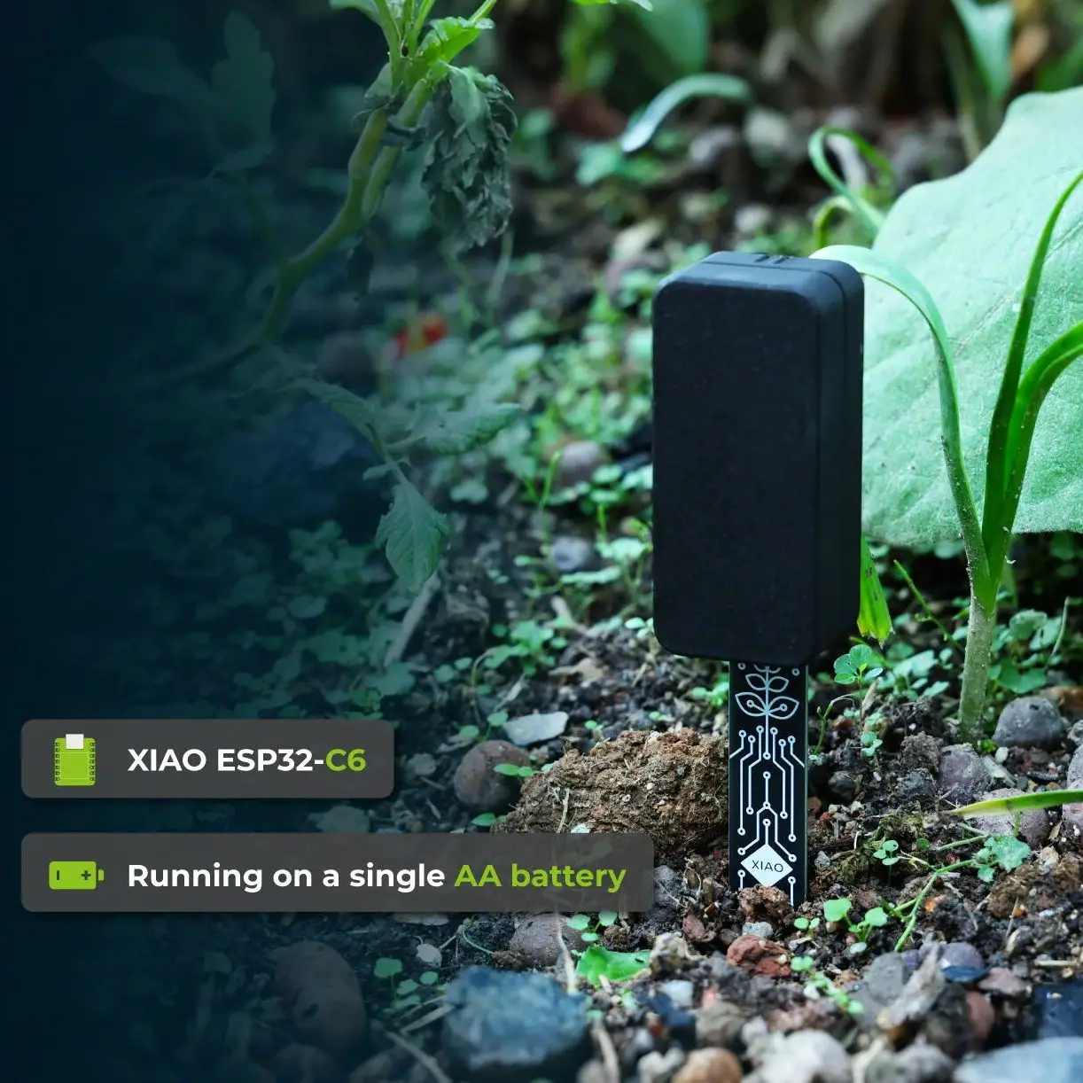 XIAO ESP32 C6 Bodenfeuchtigkeitssensor Seeed Studio, Native Home Assistant & ESPHome Integration, dynamische Überwachung für Pflanzenliebhaber Image