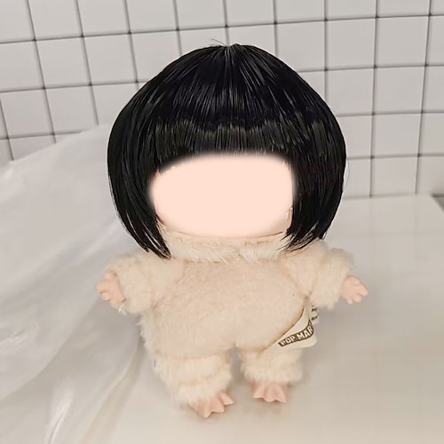 Puppenhaarteil Hochtemperaturfaser niedliches Kawaii-Haarteil Haarzubehör für 6,7 Zoll Puppe oder Blind-Box-Figur Weihnachtsgeschenk Image