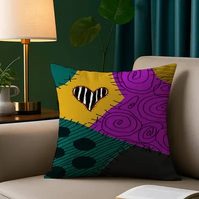 Mode Patch Kissen Fall Kurze plüsch doppelseitige Druck Platz Werfen Kissenbezüge Sofa Hause Kissen Dekor Image