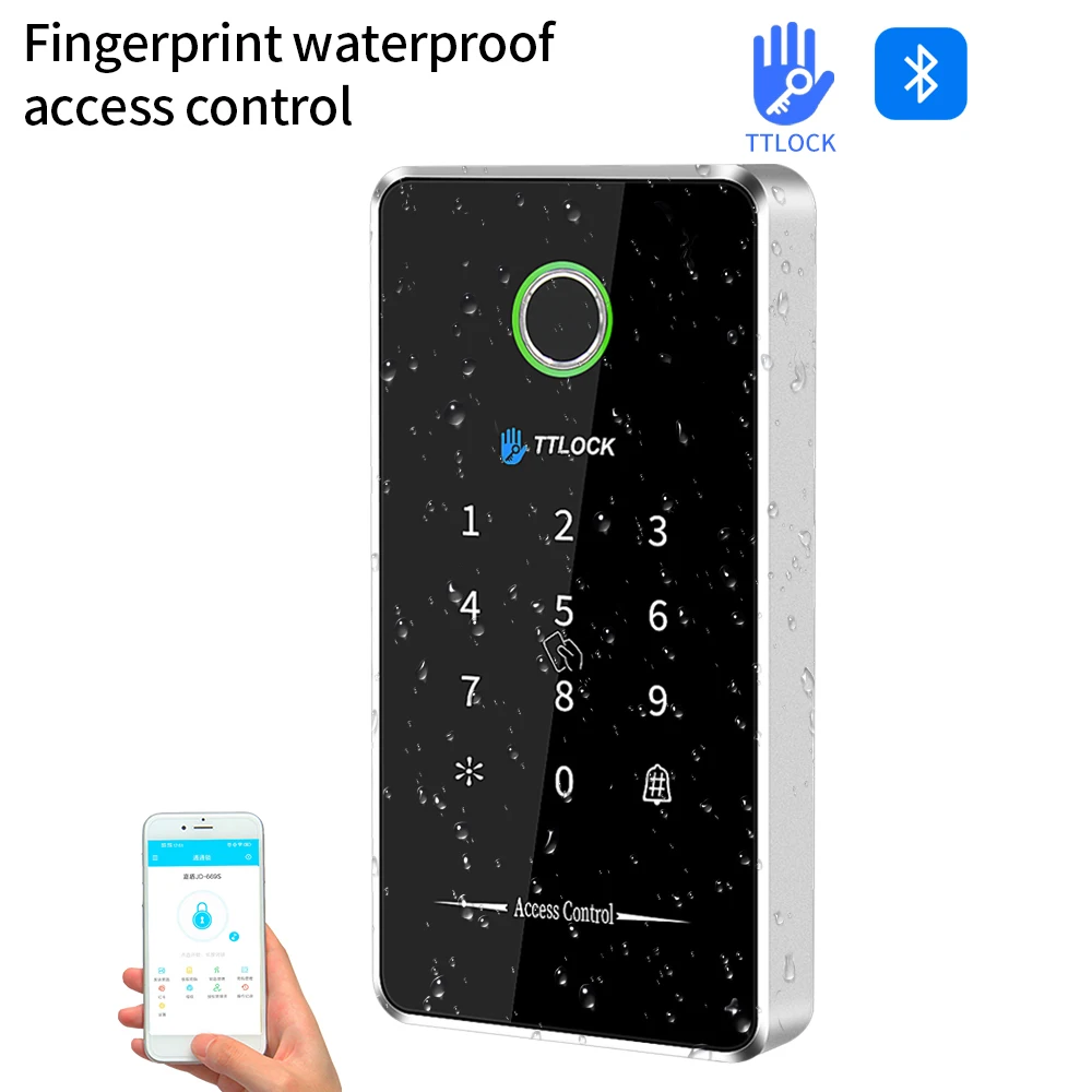 MJ02 TTLOCK APP Bluetooth Outdoor Fingerabdruck NFC Bluetooth Rfid Passcode Karte Ip67 Wasserdicht Image