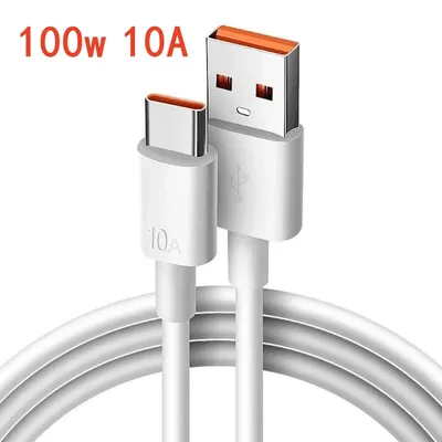 Universal 100W 10A USB zu Typ C Kabel Super Schnelle Ladekabel Für Huawei P40 Honor Datenkabel Für Xiaomi redmi 1M/1.5M/2M Image
