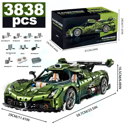 MOC Supercar KenSaige Maßstab 1:8 Bausteine High-tech Technische Ziegel Auto Schreibtisch Dekoration Montage Set kinder Spielzeug geschenk Image