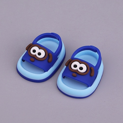 1 Paar Puppenschuhe für 17 cm große Puppen, süße Mini-Schuhe, Zubehör für 17 cm große Puppen, Sitz- und Stehserie, Silikon-Puppen-Regenschuhe (keine Puppe)