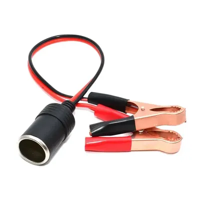 Auto Batterie Terminal Clip-on Zigarettenanzünder Steckdose Adapter 12v Camping Weihnachten Image