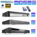 MISECU H.265 36CH 16CH 8CH 5MP 8MP 4K Ultra HD POE NVR Videoregistratore di rilevamento facciale di rete per telecamera IP POE di sicurezza ONVIF