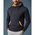 Per uomo Felpa con cappuccio in pile Felpa casual con tasche Manica Lunga Top Athleisure Autunno Tinta unita Caldo All'aperto Viaggio Corsa abbigliamento sportivo Abbigliamento sportivo Nero Grigio