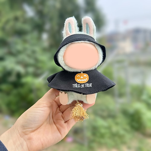 Puppenkleidung Halloween-Kürbis-Outfit Puppenkleidungsset süßes Kostüm Zubehör für 17 cm große Puppen (OHNE PUPPE) Weihnachtsgeschenk Image