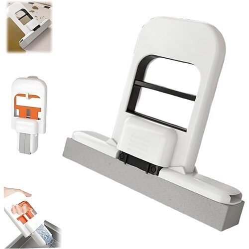 Mini-faltbarer Schreibtisch-Mopp, faltbarer, langlebiger, freihändiger Schreibtisch-Lazy-Mopp, geeignet für Küche, Bad, Schreibtisch, super saugfähig, Lazy-Cleaning-Gadget Image