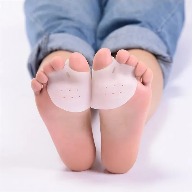2Pcs Gel Fußpflege Werkzeug Bunion Corrector Knochen Big Toe Protector Hallux Valgus Haarglätter Zehenspreizer Pediküre Corrector Hallu Image