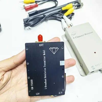 1.2g 5W Transmittion 1.2Ghz 5000mW Wireless AV Video Audio Transmitter With 1.2G Receiver High Gain Antenna Long Range