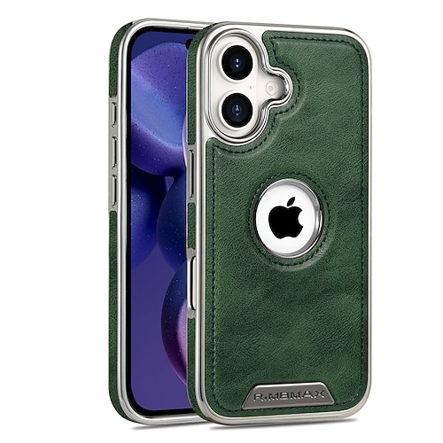 Handy Hülle Handyhüllen Für iPhone 16 15 14 Pro Max Plus 16e 13 Pro Max Rückseite Stoßfest Retro TPU PU-Leder Image