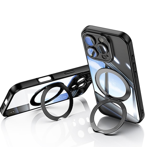 Handy Hülle Handyhüllen Für iPhone 17 Pro Max 17 Air 16 15 14 Pro Max 13 Pro Max Rückseite Magnetisch Ständer Stoßfest Rüstung TPU Image