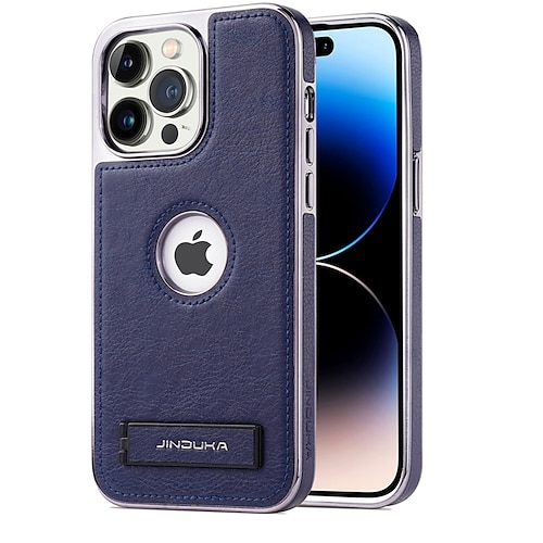 Handy Hülle Handyhüllen Für iPhone 16 15 14 Pro Max Plus 13 Pro Max Rückseite Mit Ständer Stoßfest Retro TPU PU-Leder Image