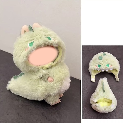 17 cm Puppenbekleidung Outfits für Kleidungsset Designer süße Puppenbekleidung Schlüsselanhänger Zubehör Faking Tier Stil Outfit Overall Bekleidung (Biene Dinosaurier Tempura) Weihnachtsgeschenk Image