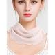 sciarpa da donna in seta trasparente – elegante sciarpa tubolare con bordo arricciato, girocollo, per ufficio, viaggi, feste e abiti da sera
