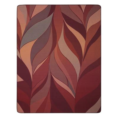 Wohndecke BIEDERLACK "Wohndecke Autumn Ember mit geketteltem Zierstich", rot, B:150cm L:200cm, Baumwolle, Polyacryl, Polyester, Wohndecken, Made in Germany Image