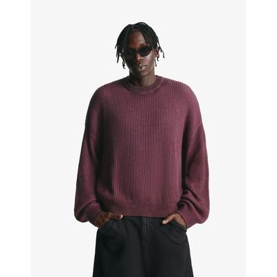 Bershka Boxy Fit Sweater Men S Burgundy