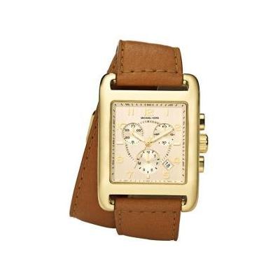 Michael Kors Brown Leather Gold Ladies Watch MK2227