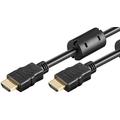 Goobay 31912 HDMI High Speed Kabel mit Ethernet & 2 Feritkernen, 4K, Ultra-HD, Full-HD, 3D, HDMI-Stecker > HDMI-Stecker, abwärtskompatibel, vergoldete Stecker, 15 m