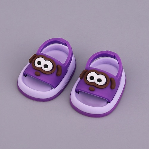 1 paire de chaussures de poupée pour poupée de 17 cm, mini chaussures mignonnes, accessoires pour poupées de 17 cm, série assise debout, chaussures de pluie en silicone (sans poupée)