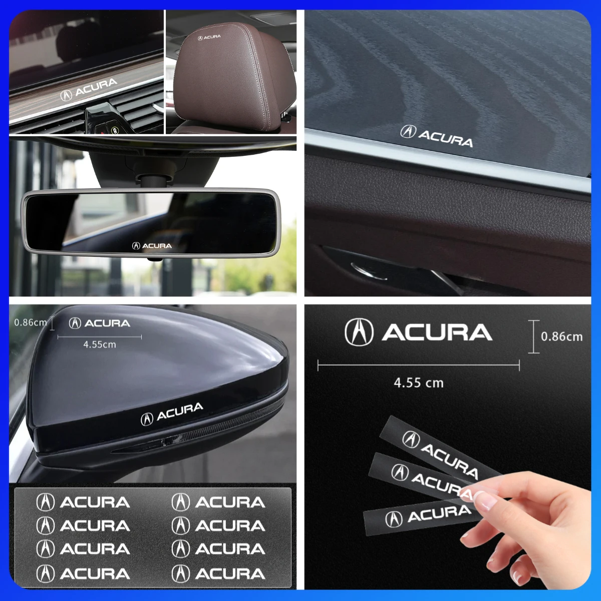 Transparente Auto Logo Abzeichen Emblem Aufkleber Styling Dekorative Aufkleber Für Acura Integra TLX ILX RL NSX ZDX MDX RDX TSX RSX RLX Image