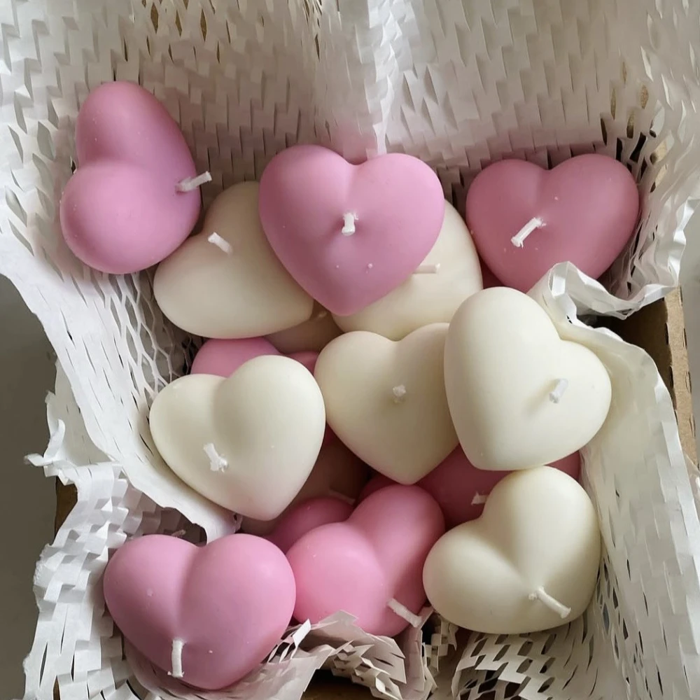 1-2 stücke Liebe Duft Kerze Form für Kerze, Der Kit Herz Silikon Keramik Harz Formen DIY Tasche Anhänger geschenke Hochzeit Party Decor Image