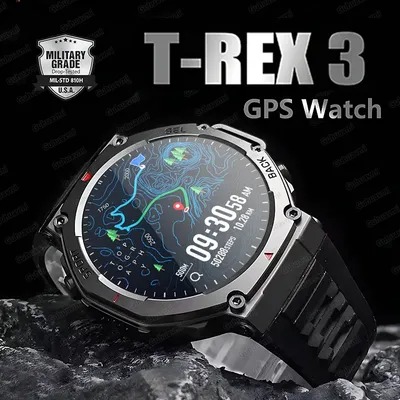 GPS Original T-Rex3 Uhr 10ATM Wasserdichte Smartwatch Männer Schwimmen Uhr Kompass 170 + Sport Modi 500mA Batterie HD Anruf 2025 Uhren Image