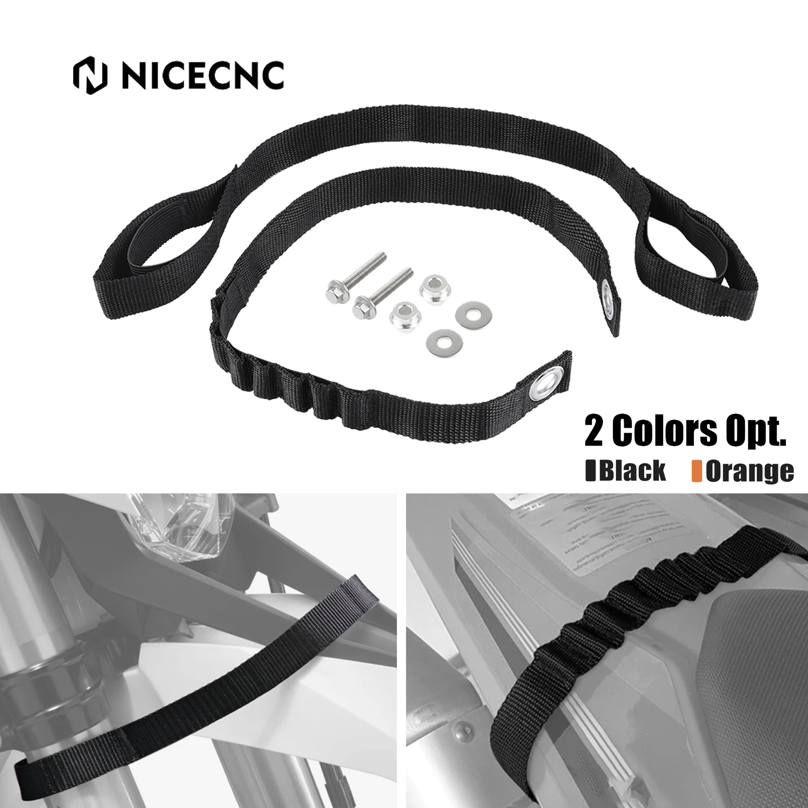 NICECNC Für GasGas EC 300 EC 250 EX300 ECF 350 MC250F 2021-2023 Vorne Hinten Fender Pull unterstützung Strap Für KTM EXC 300 EXCF 350 Image