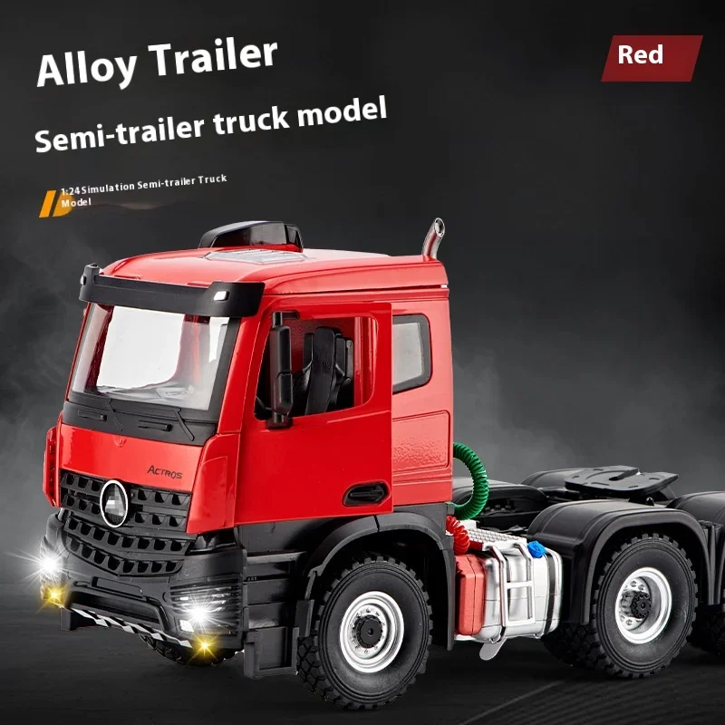 1:24 Mercedes Benz Actros Traktor Atania Sattelauflieger LKW Legierung Metalldruckguss Modellauto Sound & Licht Sammeln Hobbys Geschenke