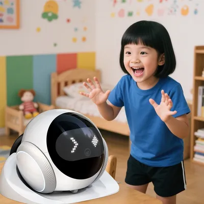 Child Care Robot | Home Monitoring Camera & Pet/Elderly Companion | 2-Way Audio, APP Remote Control | Max 512GB SD Card Support