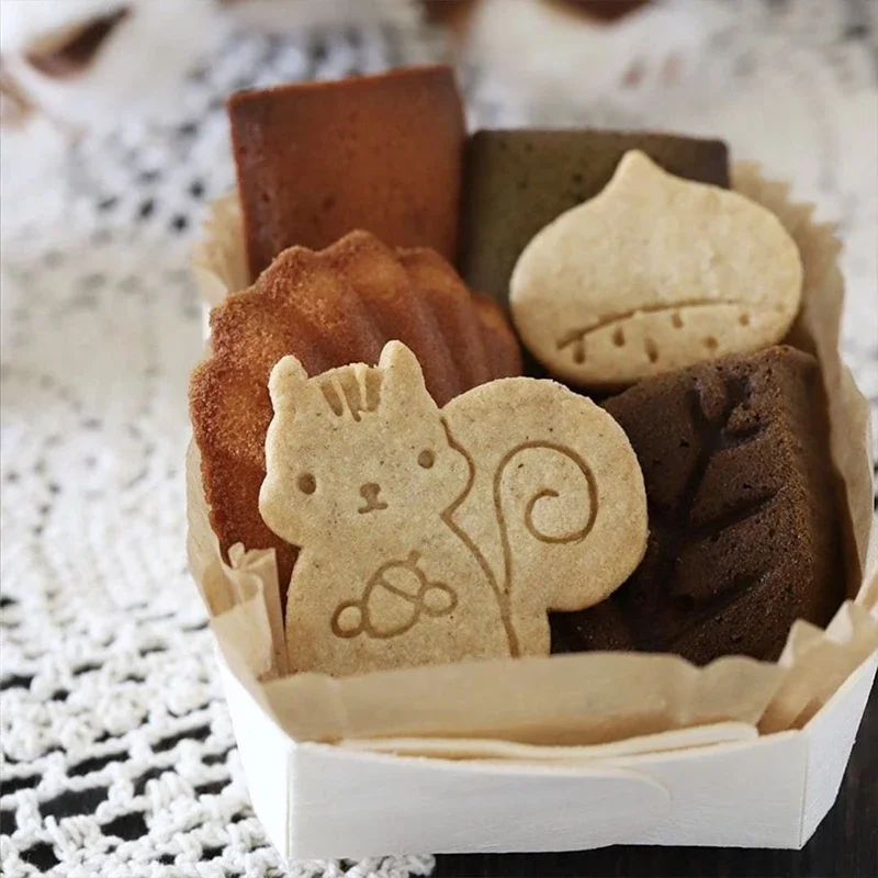 Nette Eichhörnchen Kastanie Butter Cookie Form Cartoon Weihnachten Tier Fondant Kuchen Dekorieren Werkzeuge Keks Presse Stempel Backen Werkzeug Image